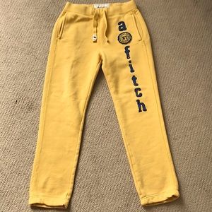 Abercrombie Kids Sweatpants | Fleece | Boys | Yellow/Blue | Like New Condition